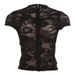 Summer Women's Lace Top Single-Breasted See Through Tight Fitting Sexy Hot Girl Style Clothing_ecoleips.com