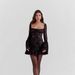 Strapless Lace Flared Sleeve Dress European American Style Casual Hip Mini Skirt for Women_ecoleips.com