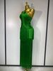Women Sexy Backless Tassel Green Ankle Bodycon Bandage Dress Celebrity Elegant Evening Club Luxury Birthday Party Outfit OZ8S_ecoleips.com