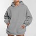 Voya Women's Fashion Sports Loose Long Sleeved Hooded Sweatshirt With Multiple Colors To Choose From_ecoleips.com