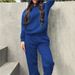Women's Autumn Winter Hooded Sweatshirt And Straight Leg Pants Set Plus Size Clothing Popular_ecoleips.com