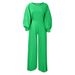 Aria Basics Aria Basics C8531 European American Women's Clothing Cross-border Summer Loose Plus-size Casual Shirt Top And Wide-leg Pants_ecoleips.com
