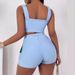 Women's Clothing suspender vest + shorts set_ecoleips.com
