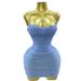 Women's European American Style Stretch Mesh Short Dress Sexy Slim Fit with Pearl Suspender_ecoleips.com