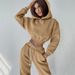 Women's Clothing Sports Sweater Suit Long Sleeved Hooded Sweater Women's Autumn And Winter Plus Velvet Two Piece Suit Women's Clothing_ecoleips.com