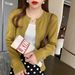K Knitted Cardigan Jacket For Women, Thin Sweater For Outerwear, New Long Sleeved Top_ecoleips.com