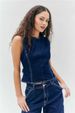 Women's Clothing Summer Fashion Casual Sleeveless High Waist Women's Suit Denim_ecoleips.com