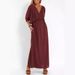 Women's High Waist Side Split V Neck Midi Dress – Trendy Elegant Spring Summer Gown 2026_ecoleips.com