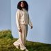 Women's Wide Leg Pants Set Autumn Winter Solid Color Hooded Long Sleeved Top Casual European American Style Clothing_ecoleips.com