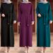 Muslim Middle Eastern Women's Dubayabaya Long Dress Muslim Arabic Clothing Vintage Style_ecoleips.com