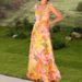 Foreign Trade In Stock 2025 Summer New European And American Cross-Border Vacation Style Strap Long Floral Flared Dress_ecoleips.com
