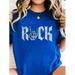 Women's 100% Cotton Short Sleeve T-Shirt 'Rock On' Skeleton Hand Print Rock And Roll Style European Size_ecoleips.com
