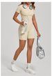 K Three Dimensional Splicing Sports One-piece Yoga Suit, Tight Fitting Short Sleeved Backless Jumpsuit, Fitness Suit_ecoleips.com