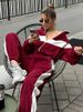 Fashion Suit Casual Sports Suit Zipper Cardigan Trousers Two-piece Suit Women_ecoleips.com