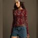 Women's Retro Floral Print Knitted T-Shirt Spring 2026 Slim Fit Long Sleeve Skin Friendly European American Style_ecoleips.com