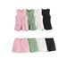 Verve 2024 Summer New Women's Fashion Simple Sleeveless Button Decorated Vest Casual Shorts Set_ecoleips.com