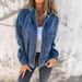 Women's Clothing Women's Solid Color Corduroy Jacket With Hood Simple Style Autumn Outerwear For Formal & Casual For Women_ecoleips.com