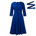 Women's Clothing New V Neck Fashion Temperament Pleated Elastic Temperament Elegant Dress_ecoleips.com