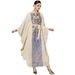 Women's Clothing Beige Symphony Butterfly Sleeve Dress Long Skirt_ecoleips.com