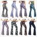 Aria Basics 8241 European And American Trendy Tight-Fitting Printed Flared Women's Casual Pants Directly From Manufacturer_ecoleips.com