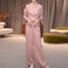 5235 Cotton And Set For Women Two-Piece Fashionable Casual Sports Linen Wide-Leg Pants_ecoleips.com