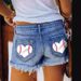 Women's Clothing Trendy Women's Ripped Fringed Denim Straight Breasted Shorts Women's Hot Pants_ecoleips.com