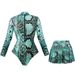 Women's Clothing Long Sleeved Sunscreen Smart Swimsuit Short Skirt Suit Bikini Skirt_ecoleips.com