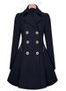 Elegant Double-Breasted Trench Coat For Women – Plus Size Long Coat With High-Density Twill Fabric, Slim Fit & Office Chic (Beige, Navy Blue)_ecoleips.com