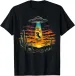 Women's T-Shirts Cute Dachshund UFO Alien Abduction Desert Sunset Design T-Shirt_ecoleips.com