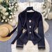 Elegant French-Style Rose Button Blouse - Women's Long Sleeve Lapel Shirt With Floral Detailing, Loose Fit & Versatile Fall Wardrobe Essential_ecoleips.com
