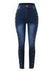 High Waisted Studded Beaded Push Up Skinny Jeans High Elasticity Autumn Winter Style Casual Cotton Denim_ecoleips.com