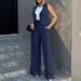Stylish Women's Waistcoat & Wide-Leg Pants Set - Comfortable Office & Casual Outfit For Chic Everyday Wear_ecoleips.com