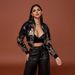 Autumn New Women's Sexy Hot Girl Style Sequin Embroidered Short Slim Long Sleeve Jacket_ecoleips.com