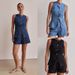 Women's High Waist Denim Shorts Set - Sleeveless Corset Top & Loose Fit Jean Shorts_ecoleips.com