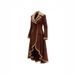 Western Vintage Suede Coat With Leather Accents – Longline Duster Jacket For Women (Bohemian Cowboy Chic & Winter Warmth)_ecoleips.com