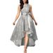 Women's Clothing Solid Color Lace Dress Fashionable And Elegant High Waist Sleeveless Irregular Dress_ecoleips.com