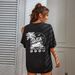 Women's Relaxed Fit Graphic T-Shirt Soft Stretch Cotton Feel Tee Modern Print Comfort Casual Streetwear Top_ecoleips.com