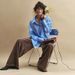 Women's Clothing Summer New Sweet Fresh Loose Large Size Lapel Long Sleeve Ladies Shirt Tops_ecoleips.com