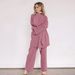 Aria Basics Loose Comfortable Crepe Cotton Long Sleeve Robe Pants Pajama Set 2025 European And American Autumn New Home Wear For_ecoleips.com