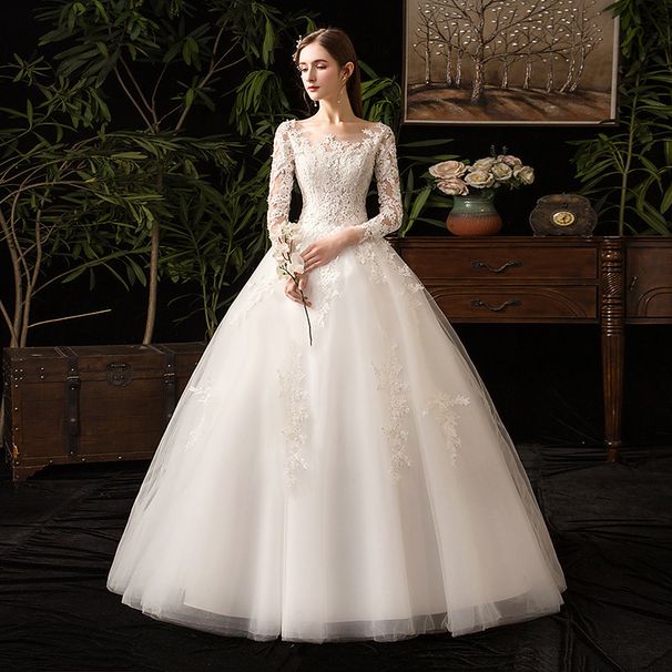 New Women's Clothing Elegant Princess Wedding Dress For Women Long Sleeved Simple Slimming High End Light Dreamy Gown_ecoleips.com