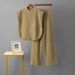 Women's Clothing Knitted Two Piece Set Sleeveless Vest Top & Wide Leg Pants Loose Fit Summer Fashion_ecoleips.com