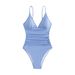 Aria Basics New European And American Style Solid Color Tight-fitting One-piece Swimsuit, Quick-dry Resort Hot Spring Swimwear,_ecoleips.com