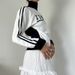Women's Clothing Autumn And Winter Unisex Embroidered Letter Print Zip-Up Hoodie - Stylish Striped Streetwear For Fall & Winter (White, S/M/L/XL)_ecoleips.com