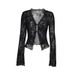 Autumn 2025 New Fashion Chiffon Blouse Little Style Elegant Slim Ruffle Flared Sleeve Top For Women_ecoleips.com