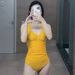 European And American New Fashion Cover-Up Slimming Women's Swimsuit Solid Color Backless One-Piece_ecoleips.com