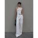 Longmei High-Waisted Wide-Leg Women's Jeans 2025 Early Autumn New VKC Style Simple Commuting Loose Straight-Leg Trousers_ecoleips.com