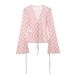 Women's Clothing Spring New Women's Wear Fashion Design Printed Silk Mesh Shirt Skirt_ecoleips.com