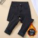Women's Slim-Fit Jeans Spring 2026 New Winter Fleece-Lined High-Waisted Slimming Stretch Skinny Pencil Pants_ecoleips.com