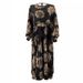 Women's Clothing Muslim New Leopard Print Pleated Fashionable And Elegant Dress_ecoleips.com