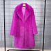 Women’s Faux Fur Coat – Mid-Length Winter Coat With Suit Collar, Plush & Warm (S-XL, White/Black/Red/Royal Blue/Rose Red/Apricot/Khaki)_ecoleips.com